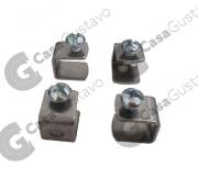 SOPORTE P/VIDRIO X 40 C/TORNILLO C/AGUJERO