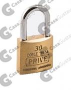 CANDADO PRIVE DE BRONCE 30MM DOBLE TRABA