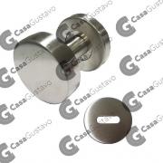 POMO FIJO PLANO INOX C/ROSETA DE 70MM BRZ-1011