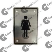 PLACA RECTANGULAR MUJER AC.INOX 9041965