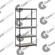 SISTEMA MODULAR MEGA RACK 5 ESTANTES GRIS