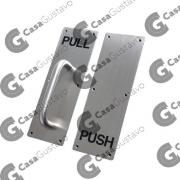 JUEGO MANIJON Y PLACA PUSH/PULL AC.INOX 7408702