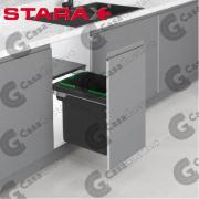 PORTARESIDUOS COLGANTE 2 X 12LT STARAX ANTRACITA 9