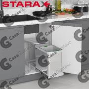 PORTARESIDUOS STARAX RECTANGULAR 2 X 16LT/1LT 9350