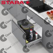 PORTARESIDUOS STARAX P/CAJÓN 2 X 16LT Y 3 X 1LT 93