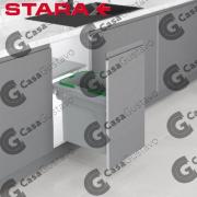 PORTARESIDUOS STARAX COLGANTE 2 X 12LT GRIS 935040