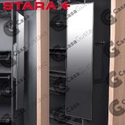 ESPEJO EXTRAIBLE GIRATORIO STARAX ANTRACITA 935104