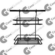 Especiero Doble Estante Organizador Cocina Cromado De Barral