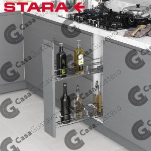Starax canasto botellero 2 niveles mod. 15 cromado 9350303